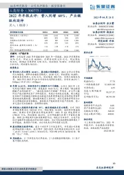 2022年年报点评:营入同增60%,产业链纵向延伸
