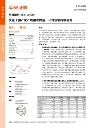 受益于国产化产线建设提速,公司业绩持续高增