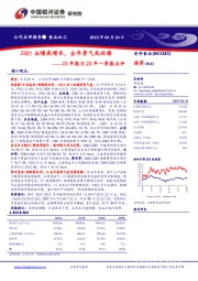 22年报与23年一季报点评：23Q1业绩高增长，全年景气或延续