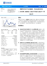 2022年年报及2023年一季报点评:深耕汽车电子与泛能源,开启全球化布局