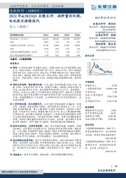 2022年&2023Q1业绩点评：硅料量利双超，电池技术持续迭代