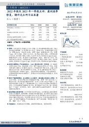 2022年报及2023年一季报点评:盈利逐季修复,铸件龙头阿尔法显著