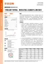 1季度业绩下滑明显,期待光纤接入及数据中心需求复苏