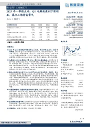 2023年一季报点评：Q1电解液盈利下滑明显，氟化工维持高景气