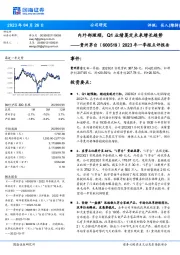 2023年一季报点评报告:内外部理顺,Q1业绩奠定未来增长趋势