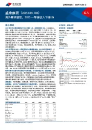 海外需求疲软，2023一季度收入下滑5%