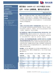 2022年报及2023Q1点评:2023Q1业绩亮眼,看好全年成长性