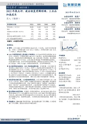 2022年报点评：疫后恢复逻辑明确，工业品加速成长