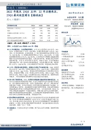 2022年报及23Q1点评：22年业绩承压，23Q1盈利恢复增长【勘误版】