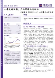 公司事件点评报告：一季度超预期，产品渠道加速驱动