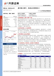 公司信息更新报告：盈利能力提升，低温业务持续发力