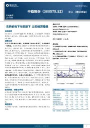 农药价格下行周期下 公司经营稳健