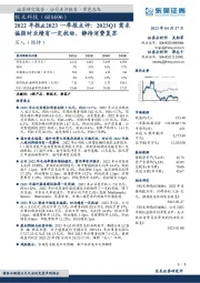 2022年报&2023一季报点评:2023Q1需求偏弱对业绩有一定扰动,静待消费复苏
