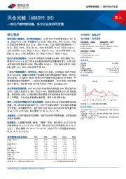 一体化产能持续完善,多元化业务协同发展