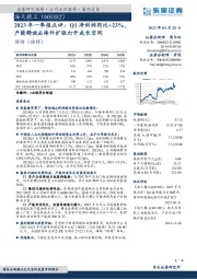 2023年一季报点评:Q1净利润同比+23%,产能释放&海外扩张打开成长空间
