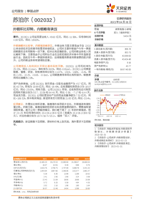 外销环比好转，内销略有承压