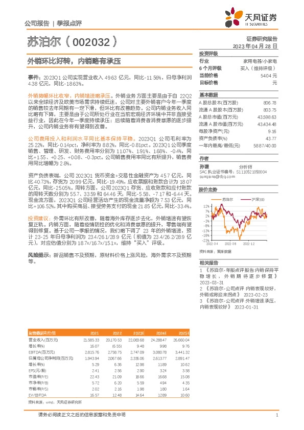 外销环比好转，内销略有承压