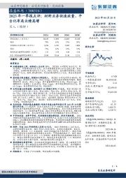 2023年一季报点评：材料业务快速放量，平台化布局业绩高增