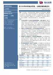 多元布局体系逐步完备，业绩改善持续成长