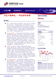 光伏产能释放,一季度营收高增