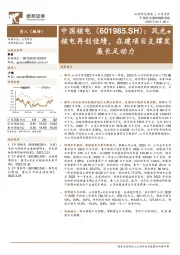 风光+核电再创佳绩,在建项目支撑发展长足动力