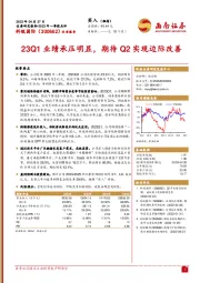 23Q1业绩承压明显，期待Q2实现边际改善