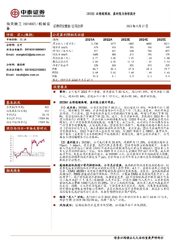 2023Q1业绩超预期，盈利能力持续提升