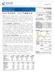 2022年显韧性，2023年稳健开局