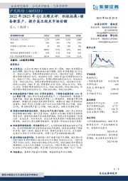 2022年/2023年Q1业绩点评:积极拓展+储备新客户,提升高压线束市场份额