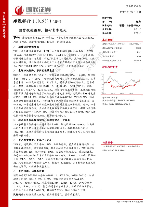 信贷投放强劲，核心资本充足