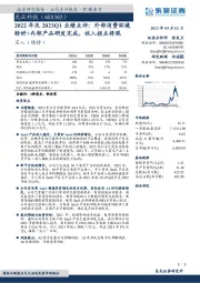 2022年及2023Q1业绩点评：外部消费环境转好+内部产品研发完成，收入拐点将现