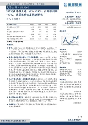 2023Q1季报点评：收入+29%、归母净利润+33%，医美眼科恢复快速增长