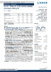 2023年一季报点评：自营业务驱动业绩稳增，外延并购打开增长空间