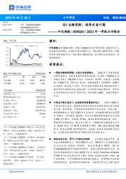 2023年一季报点评报告：Q1业绩亮眼，逐季走高可期