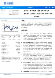 2022年报及2023一季报点评报告：营业收入增长稳健，转型升级初见成效