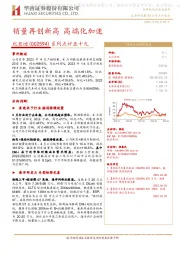 系列点评五十九：销量再创新高 高端化加速