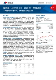 2023年一季报点评:一季报营收同比增长39%,拟定增加速北美业务扩张