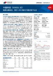 短期业绩承压,部分6英寸抛光片通过客户认证