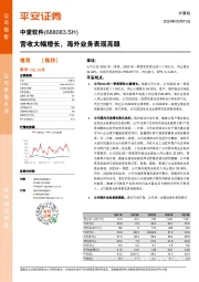 营收大幅增长，海外业务表现亮眼