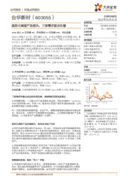 差异化高端产品领先，下游需求逐步改善