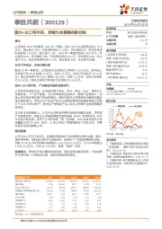 国内+出口两手抓，持续为发展提供新动能