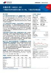 一季度归母净利润同比增长48.98%,下游应用多维发展