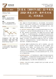 22年报及23Q1季报点评:海外交付延迟,利润承压