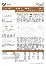 23Q1业绩超预期,布局医美龙头