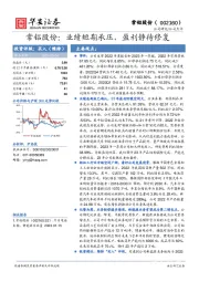 常铝股份：业绩短期承压，盈利静待修复