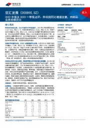 2022年报及2023一季报点评:净利润同比增速改善,肉制品业务持续优化