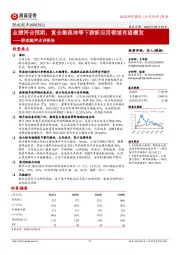 骄成超声点评报告：业绩符合预期，复合集流体等下游新应用领域有望爆发