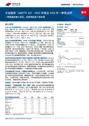 2022年报及2023年一季报点评：一季度盈利能力承压，积极推进多产品布局