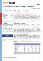 公司信息更新报告:2023Q1业绩表现回暖,盈利能力逐步恢复