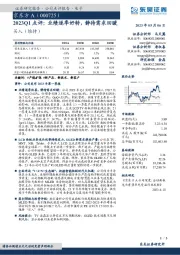 2023Q1点评：业绩逐季好转，静待需求回暖